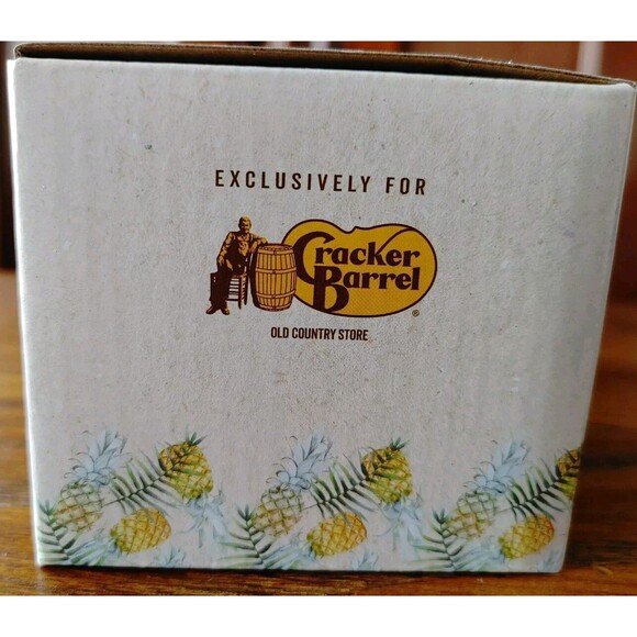 Cracker Barrel Boxed Ceramic 3x2in Orange Crate Salt & Pepper Set NOS - Picture 3 of 7